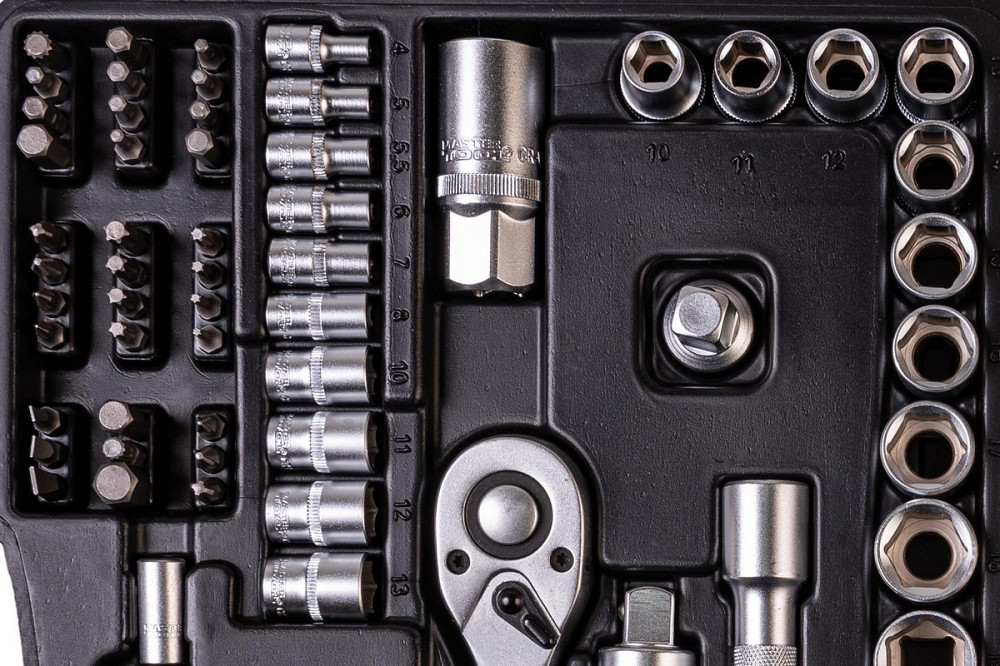 Набор торцевых насадок MASTERTOOL PROFI CrV 1/4