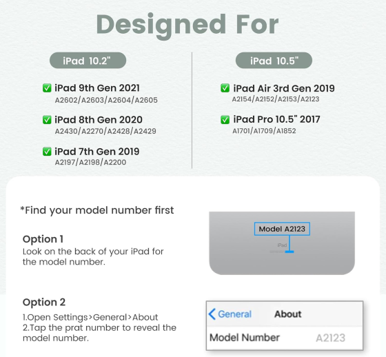 Чехол-клавиатура OYEEICE для iPad 10.2