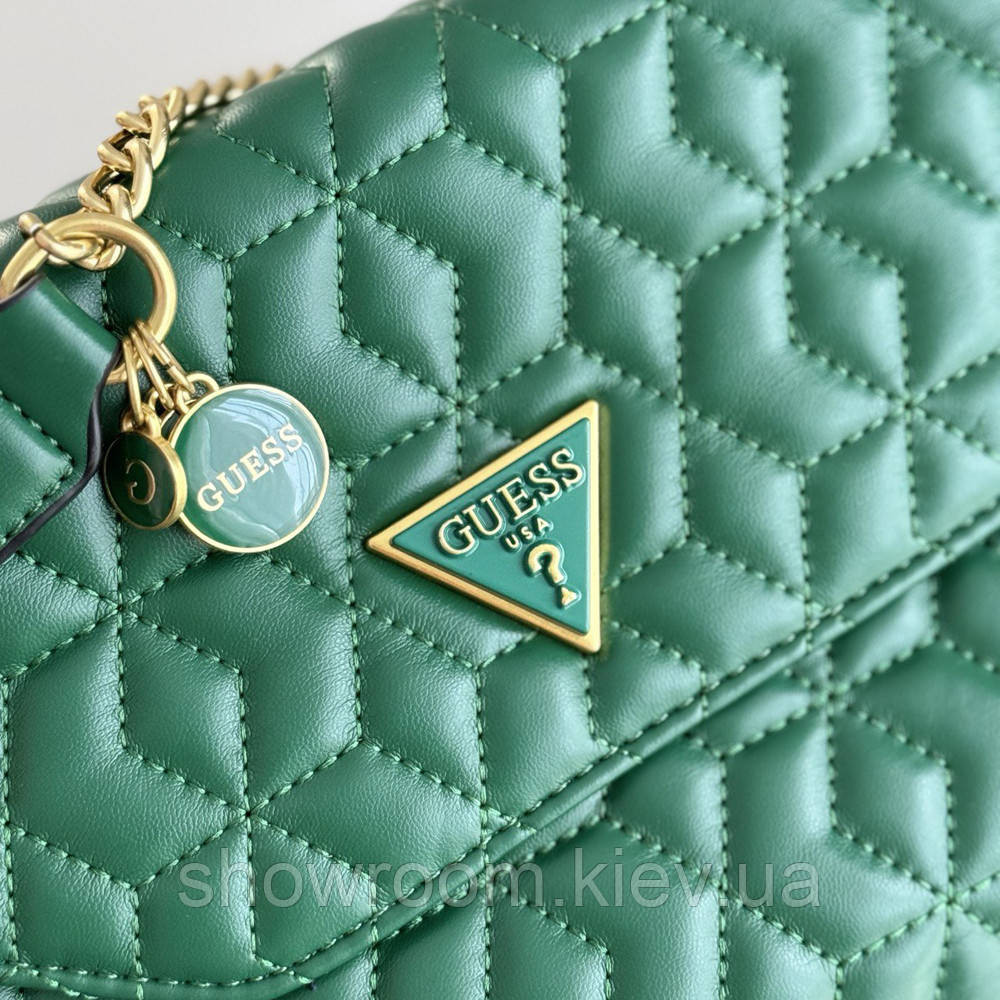 Жіноча сумочка Guess на плече (787080) зелена Київ - фото 2