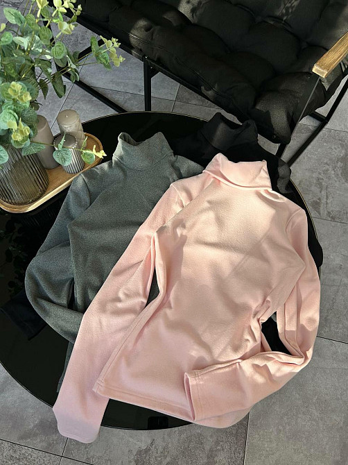 Жіночий теплий базовий гольф ангора на флісі Пудра, 42/46 Одеса - фото 1