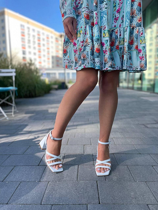 LIRIO Босоніжки жіночі білі LIRIO L0282/8073-68 літні шкіряні на підборах / Стильні босоніжки р Коломыя - изображение 7