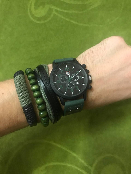 Часы мужские LIANDU Green + браслеты Киев - изображение 1