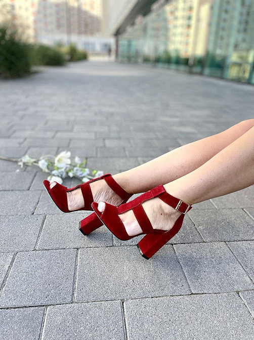 SANTINI Босоніжки жіночі SANTINI 259317-27 червоні (літо, замша натуральна) (3763) лише 35р. Коломия - фото 5