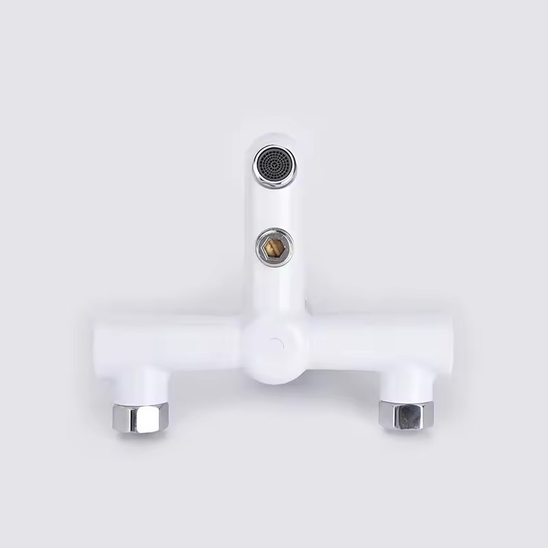 Змішувач для ванни/ душкабіни Plamix VEGA-009 білий із термопластику (без шланга та лійки) (PM0573) Чернівці - фото 3