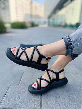 Vistani Босоніжки жіночі Vistani 500 чорні (літо, шкіра натуральна) (5269) Коломия