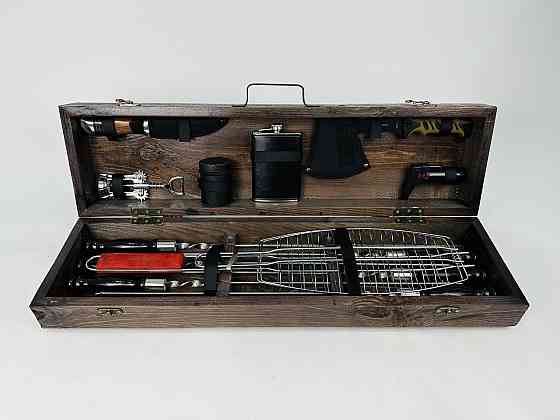 Подарунковий набір шампурів у дерев'яному кейсі ДРОВОРУБ HAPPY DAYS Тернопіль