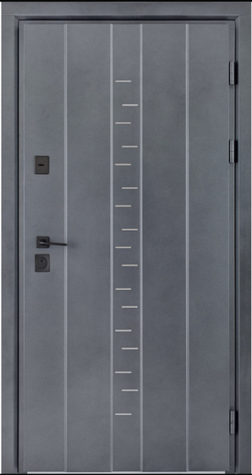 Двері вхідні Гермес Х'юстон 027 RAL 137/ПВХ Антрацит 960х2050 мм Київ - фото 1