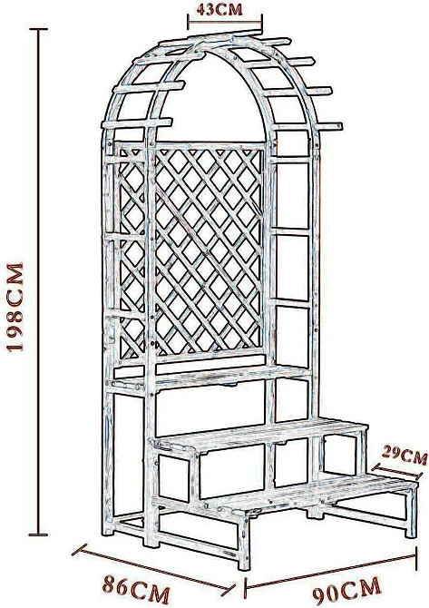 Підставка для квітів "Гуамарета" капучино Миколаїв - фото 4