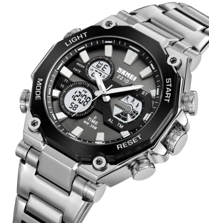 Годинник чоловічий наручний кварцовий Skmei 2210 Сріблястий Вінниця