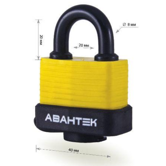 Замок навісний FL 1540 сталь чорний Акула АВАНТЕК Житомир - фото 5