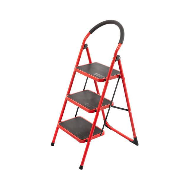 Драбина сталева, 3 сходинки, 380×260 мм, висота: 1131 мм, висота до платформи: 729 мм INTERTOOL LT-0037 Київ - фото 1