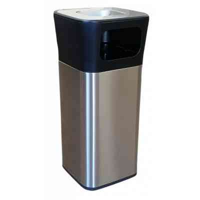 Контейнер для сміття JAH квадратный з попільничкою Срібний металік 25 л (6331) Вінниця