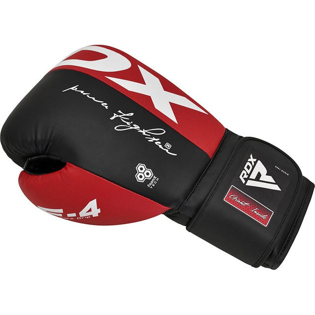 Профессиональные боксерские перчатки для бокса и единоборств RDX F4 Boxing Sparring Gloves RED 16 унцій + КАПА Киев - изображение 3