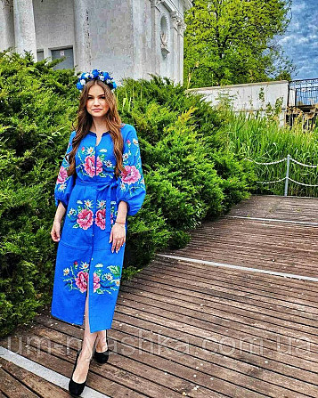 Жіноча вишита сукня на льні Роксолана Кривий Ріг - фото 6