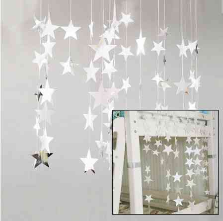 Гірлянда Зірочки для свята 4 м на 10 см сріблястий Київ