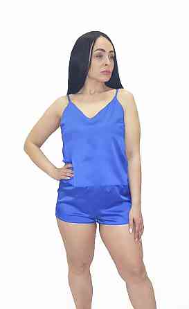 Шелковая пижама женская с шортами Электрик L Харьков