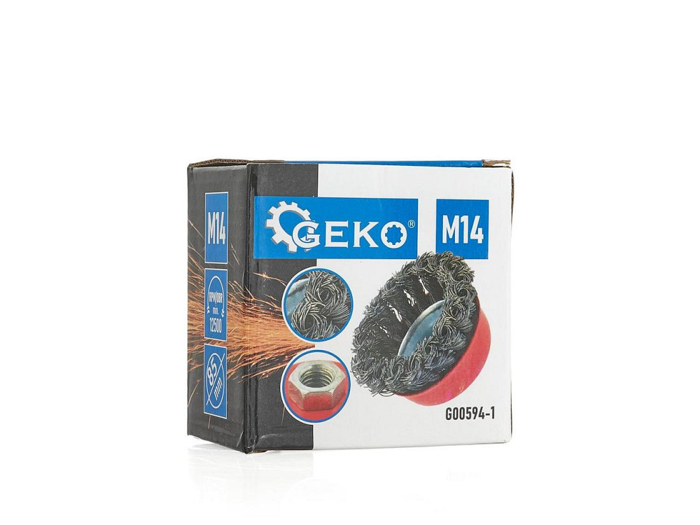 КШМ Щітка дротяна "GEKO" торцева зі стальних скручених дротиків 85мм Київ - фото 2
