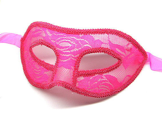 Маска на лицо карнавальная розовая Киев - изображение 1