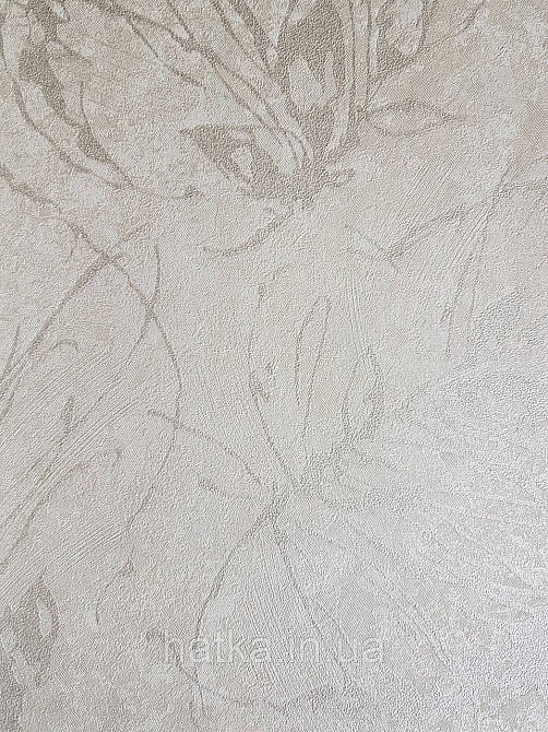 Шпалери метрові вінілові на флізеліні A.S.Creation Sylvana 1.06x10 листя штукатурка бежеве срібло 79125-5 Київ - фото 1