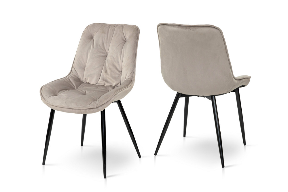 Стілець Прадо-R чорний/ велюр бежевий Київ - фото 6