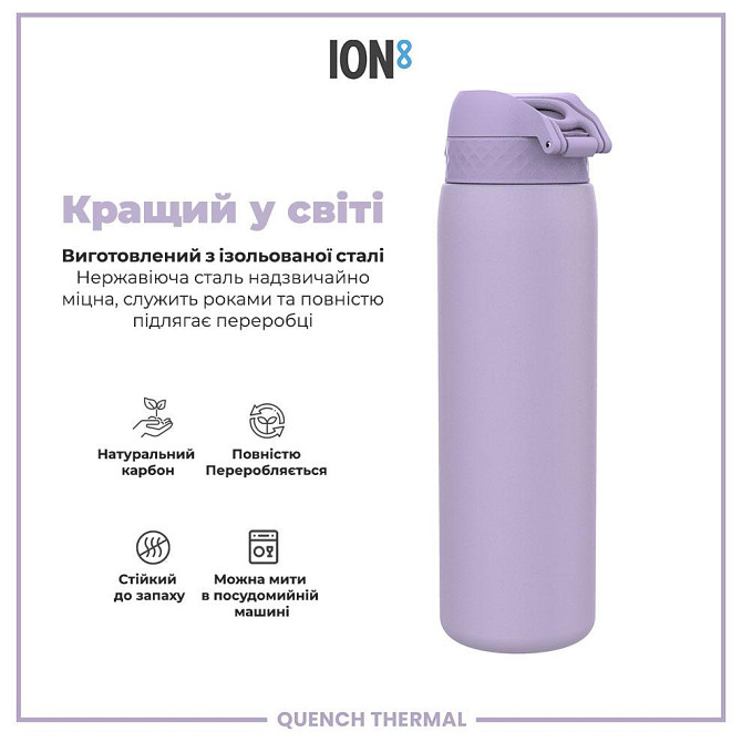 Пляшка для води металева вакуумна ION8 920 мл. Vacuum Insulated, Periwinkle Кам'янське - фото 6