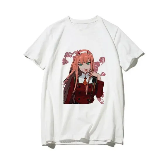 Футболка для мальчика с аниме принтом Милий у Франкси 02 оверсайз (рост от 165 до 180 ) Белый AnimeT1054m Днепр