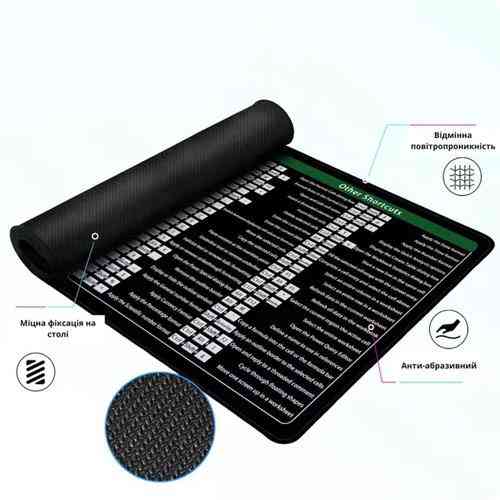 Игровая поверхность, большой коврик для мышки 80x30см, Office Excel Киев