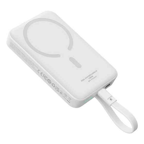 Зовнішній акумулятор Baseus Magnetic Mini Wireless Fast Charge Power Bank Type-C Edition  10000mAh 30W Stellar White Київ