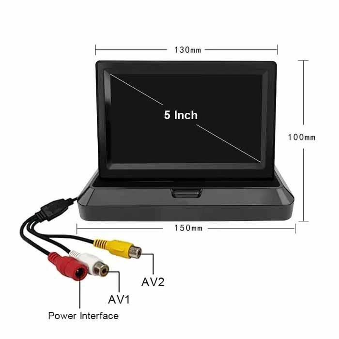 Автомобильный дисплей DS-5M экран 5'' для камеры заднего вида (Черный) Винница - изображение 3