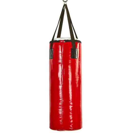 Мешок боксерский Цилиндр ременное крепл. ПВХ  Бочонок SPORTKO MП-6 (d-29см,вес-15кг, h-75см) Вишнёвое