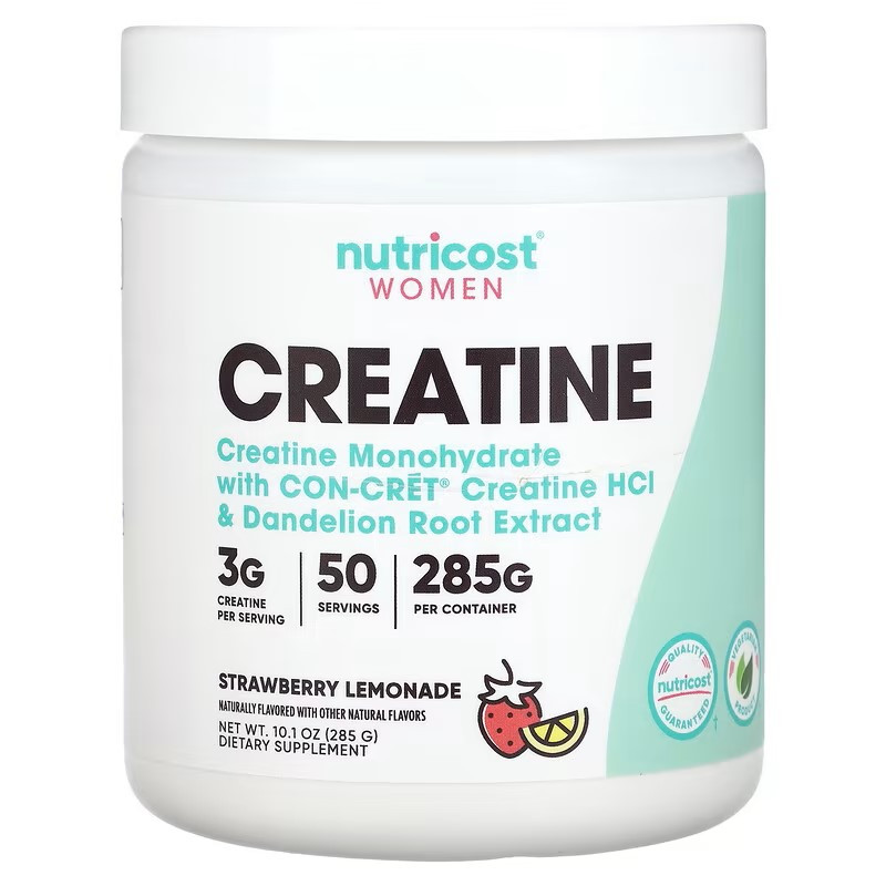 Креатин для жінок Nutricost Creatine Powder for Women 285 g (Strawberry Lemonade) Луцьк - фото 1