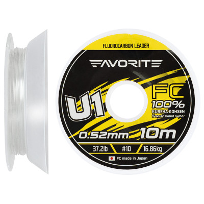 Флюорокарбон Favorite U1 FC 10m 10/0.52mm 37.2lb/16.86kg (1693.11.88) Вінниця - фото 1