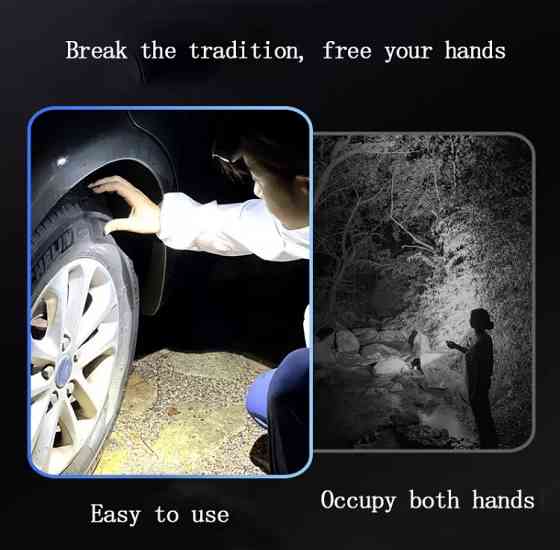 Налобный фонарик на аккумуляторе с зарядкой USB, налобный фонарь для рыбалки, фонарик на голову, 3 режима, Киев