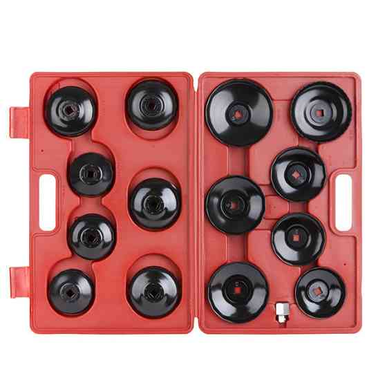 Знімачі масляних фільтрів (ковпачки) INTERTOOL HT-7204, 14 од., Ø 75-100 мм - Надійність і якість Львів