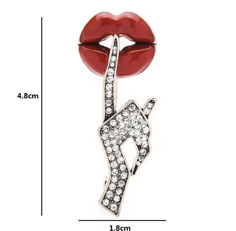 Брошка "Червоні губки" №2 Сміла - фото 2