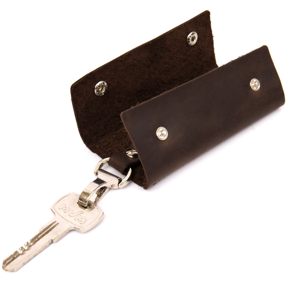 Шкіряна вінтажна ключниця GRANDE PELLE 11342 Коричневий Київ - фото 6