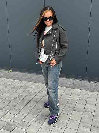 Женская куртка косуха кашемир Серый M Харьков