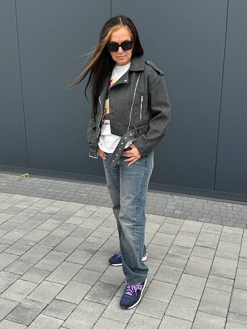 Женская куртка косуха кашемир Серый M Харьков - изображение 1