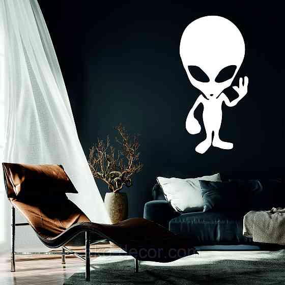 Декоративное настенное Панно «НЛО», Декор на стену 90*44 см, Белый Киев