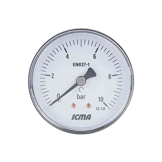 Манометр Icma 1/4" 0-10 барів, заднє під'єднання No243 Київ