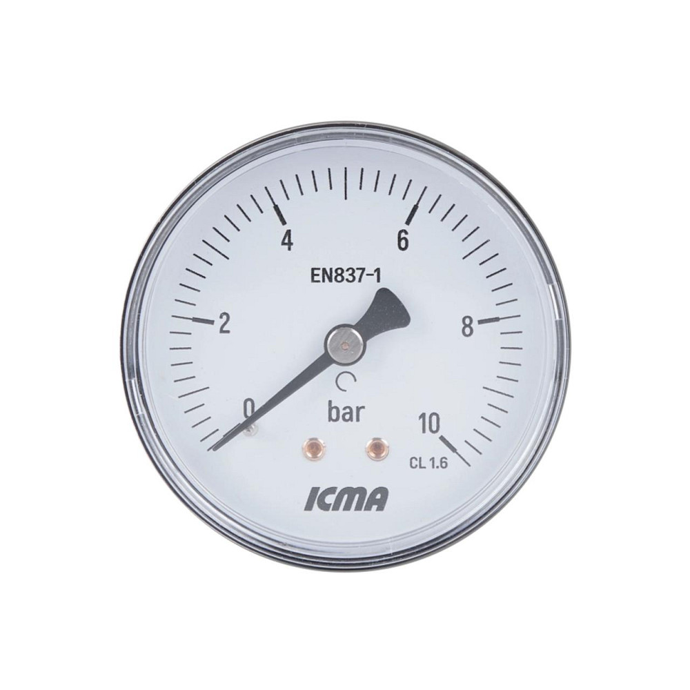 Манометр Icma 1/4" 0-10 барів, заднє під'єднання No243 Київ - фото 1