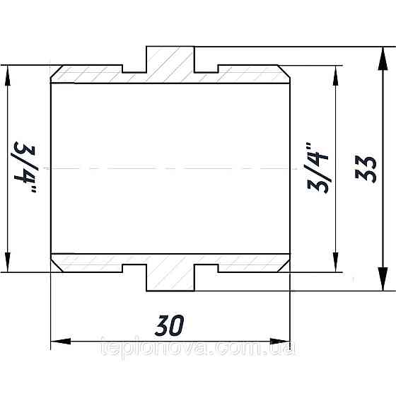 Ніпель 3/4| НН неіржавкий SN442S OPTIMUM Чернівці