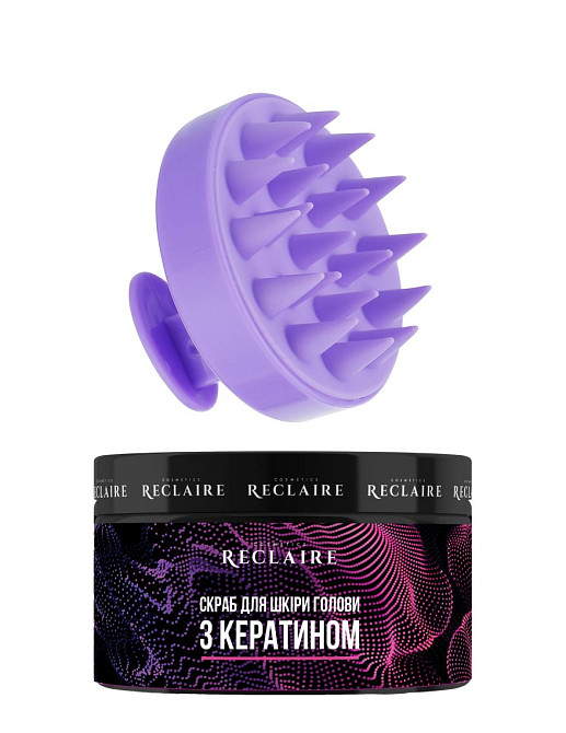 Очищающий набор для кожи головы: Скраб+щетка-массажер Reclaire cosmetics Киев - изображение 1