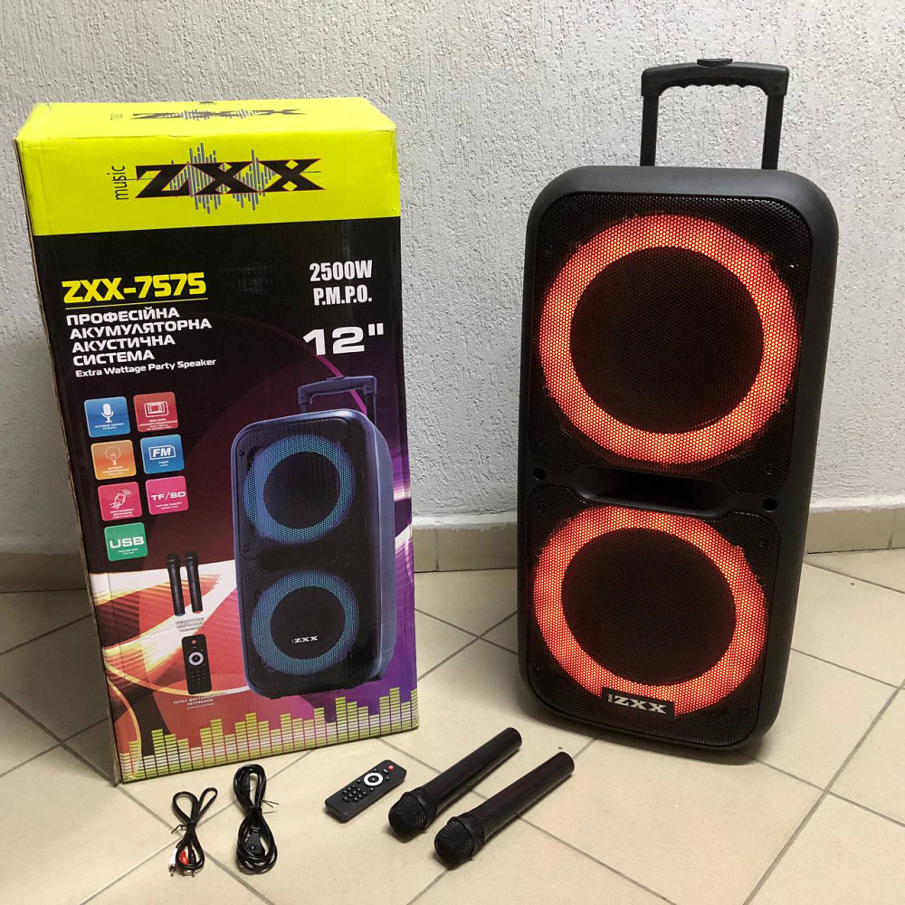 Громкая портативная bluetooth колонка ZXX-7575, Блютуз колонка с радио с автономной работой XJ-15 Львов - изображение 12