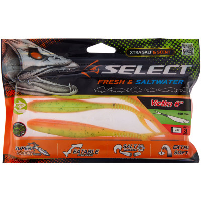 Силикон рыболовный Select Victim V-Tail 6" 247 (3 шт/уп) (1870.74.56) Винница - изображение 2