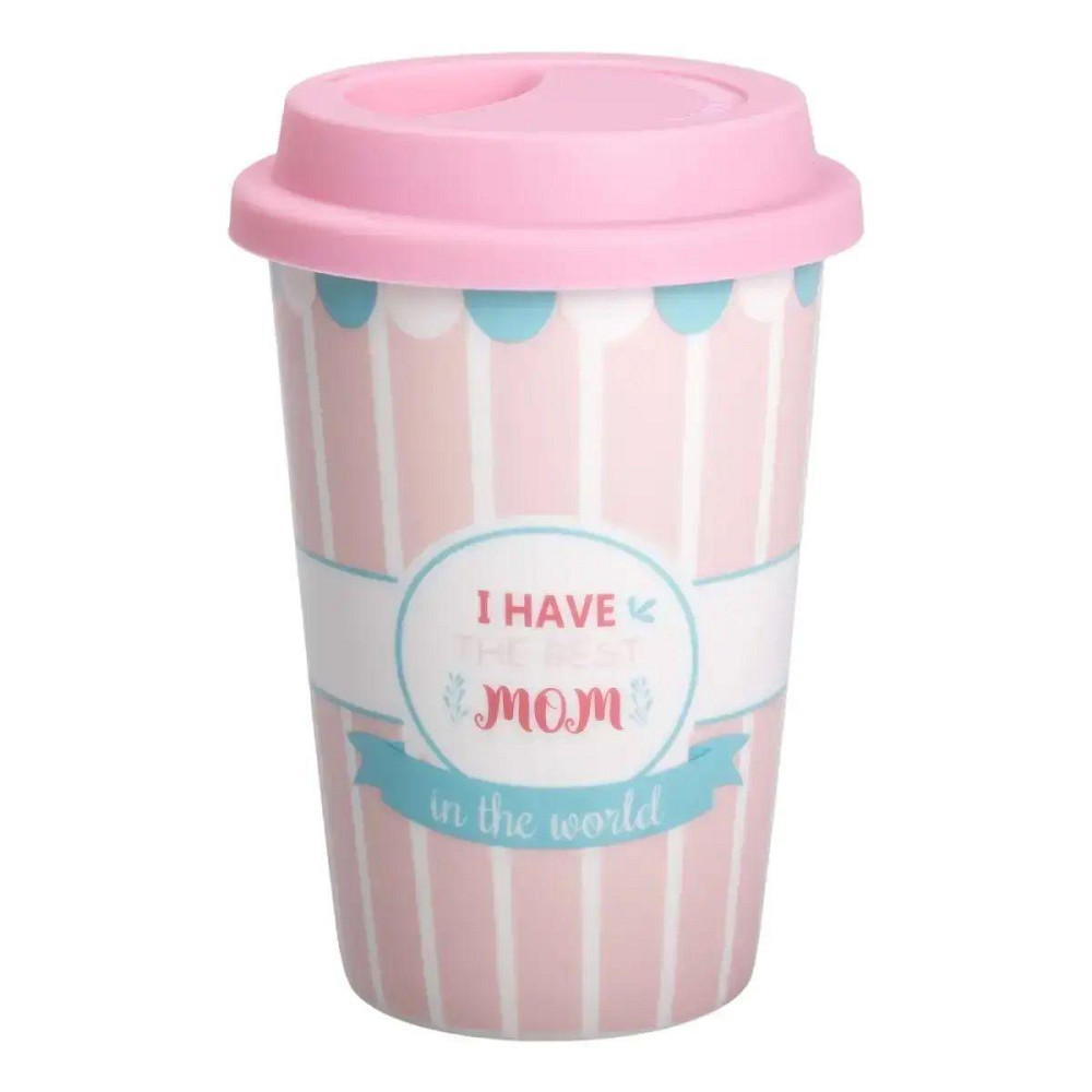 Стакан фарфоровый 420 мл с силиконовой крышкой I have the best mom RX-N240288HM Киев - изображение 1