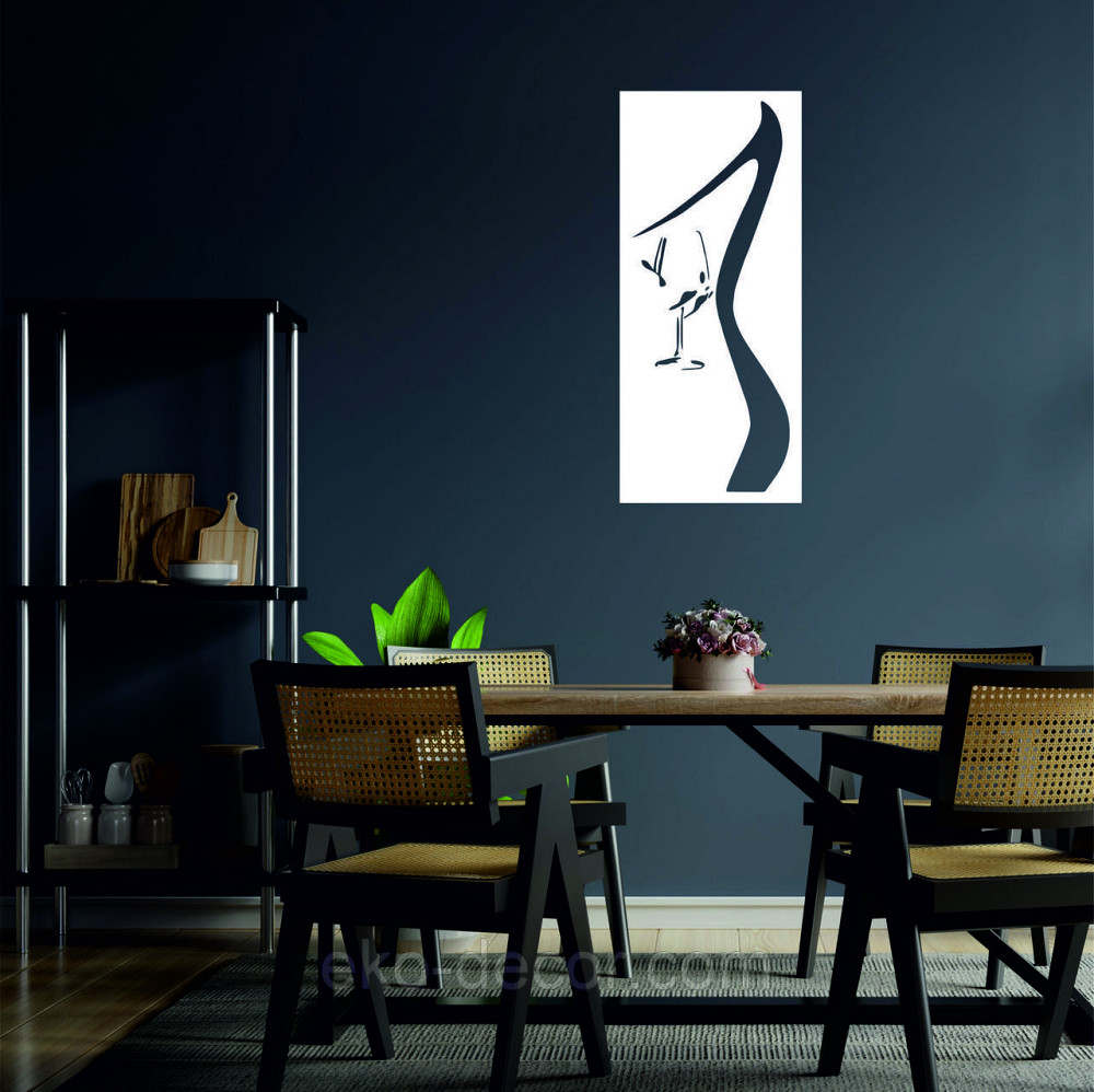 Декоративное настенное Панно «Силуэт женщины», Декор на стену 110*48 см, Белый Киев - изображение 4
