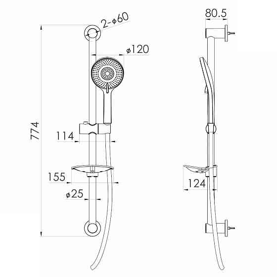 Душовий гарнітур IMPRESE чорний f03800110NB Київ