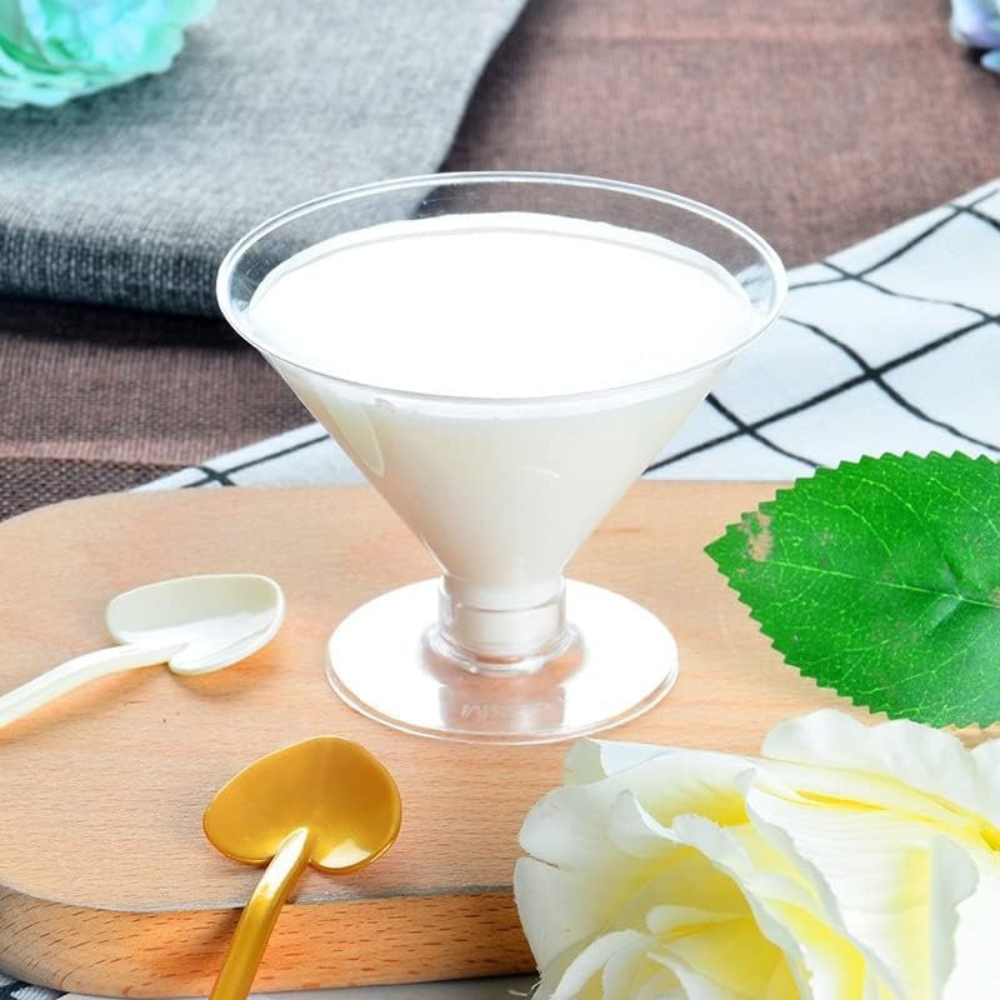 Набор стаканов десертных 150 мл, 10 шт, многоразовые, пластиковые для фуршетов креманка на съёмной ножке для десертов,прозрачная Каменец-Подольский - изображение 9