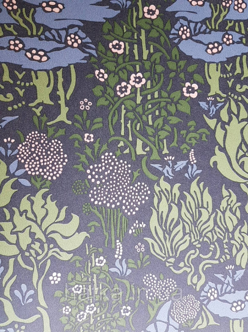 Шпалери флізелінові Decoprint екологічно чисті Daimon абстракція гілки листя сірі сині зелені рожеві Київ - фото 1